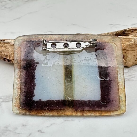 Vintage Early Plastic Horse & Cowboy Brooch With Silhouette Design - Picture 2 of 6